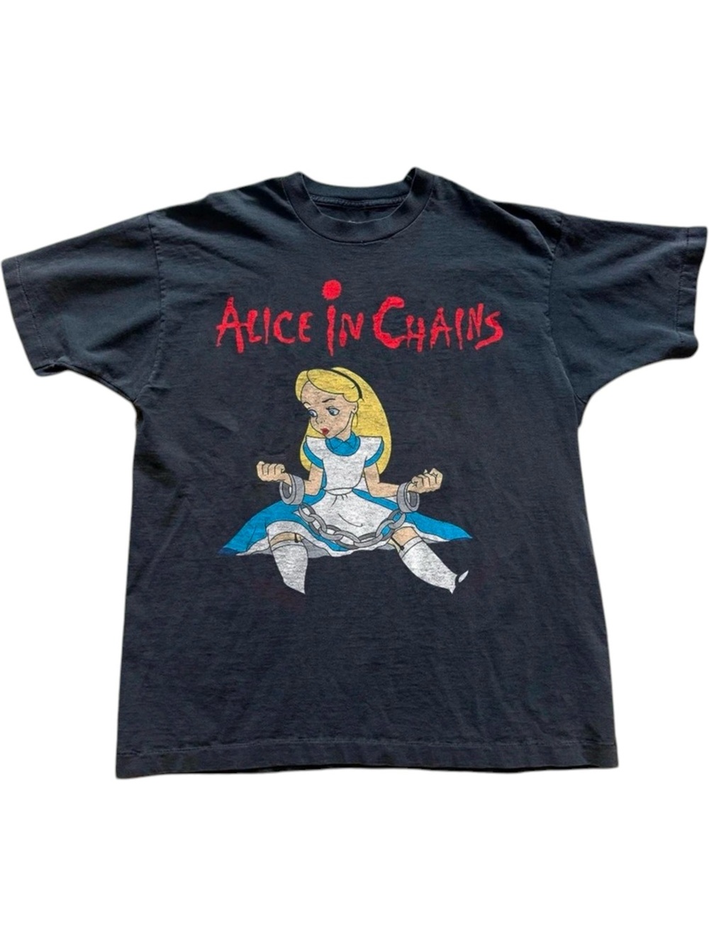 Edgy Wonderland Fairy Tale Grunge Alt Rock Black Graphic Tee